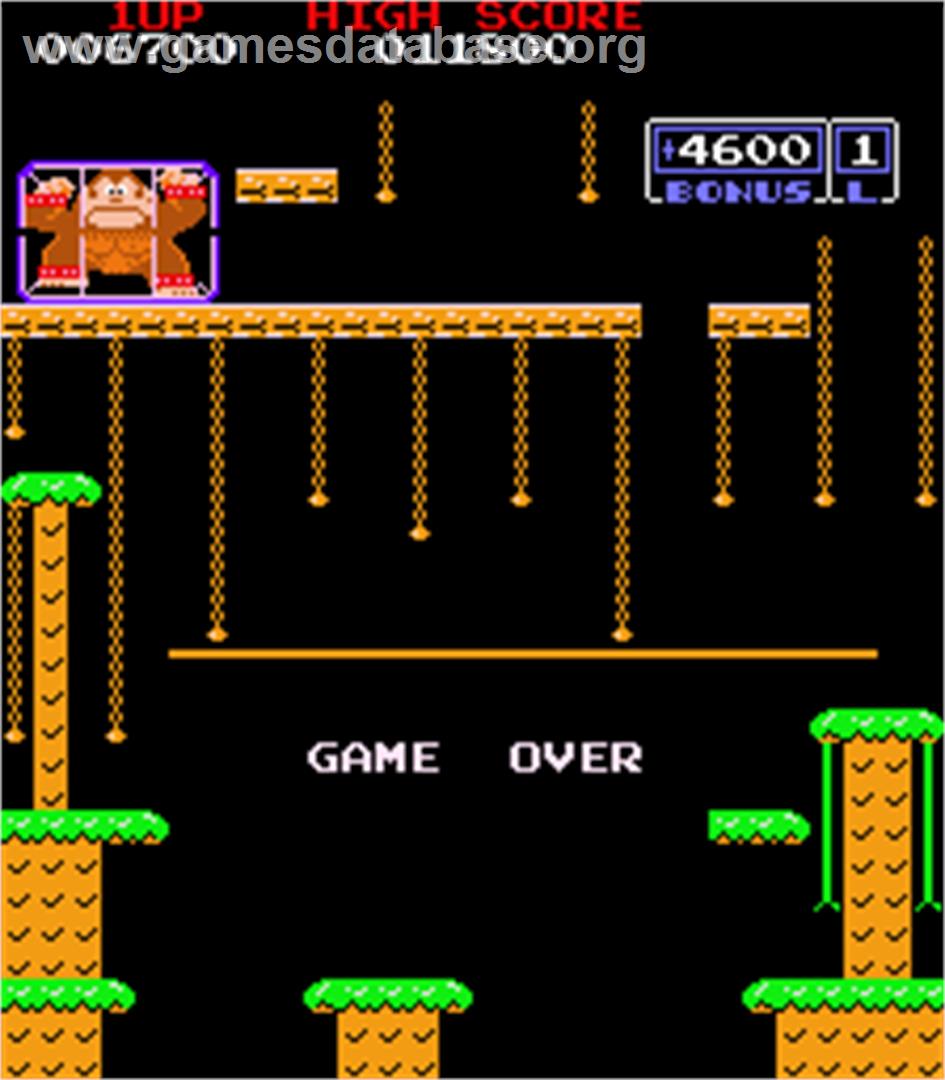 Donkey Kong Jr. - Arcade - Artwork - Game Over Screen
