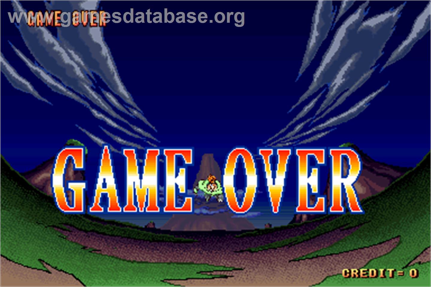Dragonball Z 2 - Super Battle - Arcade - Artwork - Game Over Screen