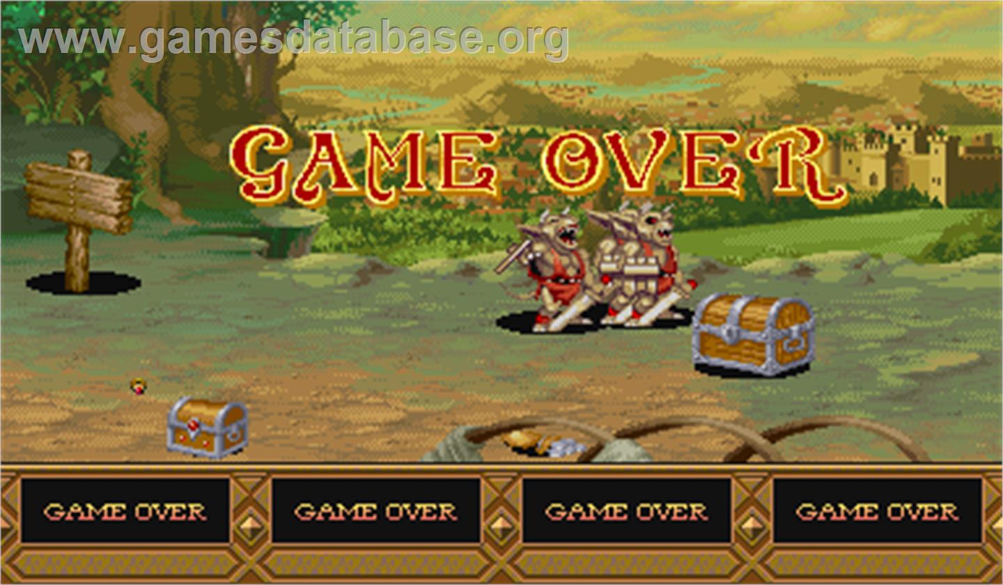 Dungeons & Dragons: Tower of Doom - Arcade - Artwork - Game Over Screen