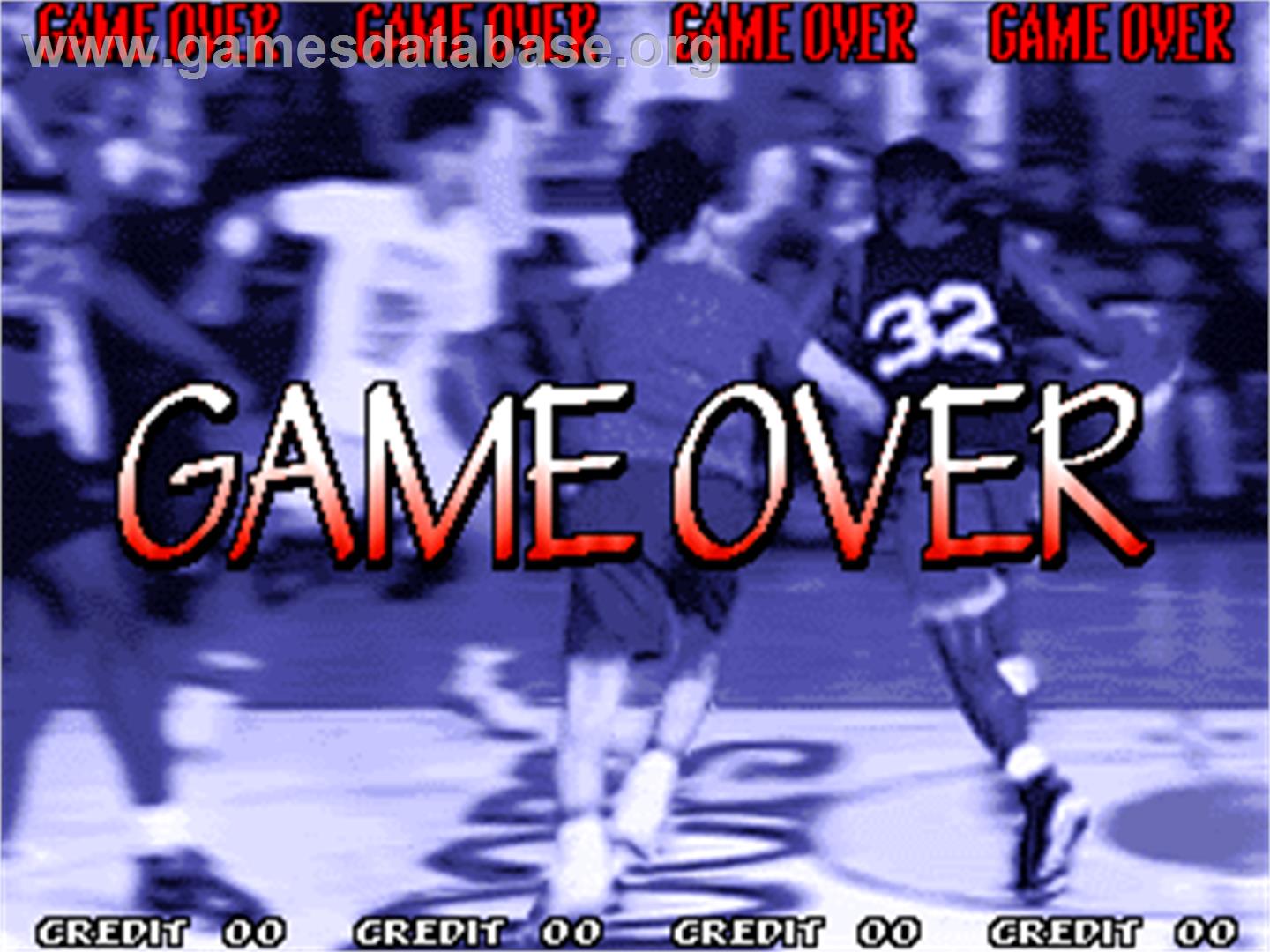 Dunk Dream '95 - Arcade - Artwork - Game Over Screen