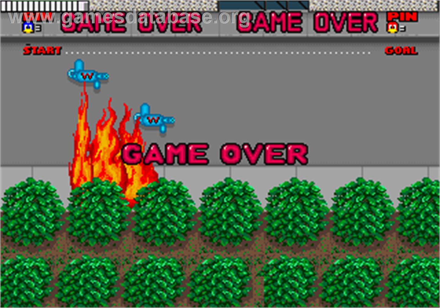 Dynamite Dux - Arcade - Artwork - Game Over Screen