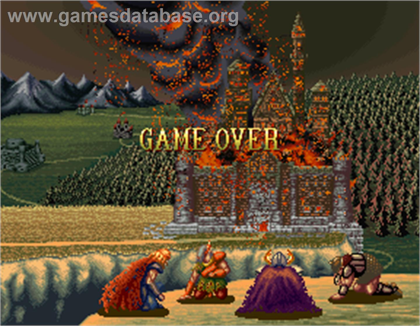 Exvania - Arcade - Artwork - Game Over Screen