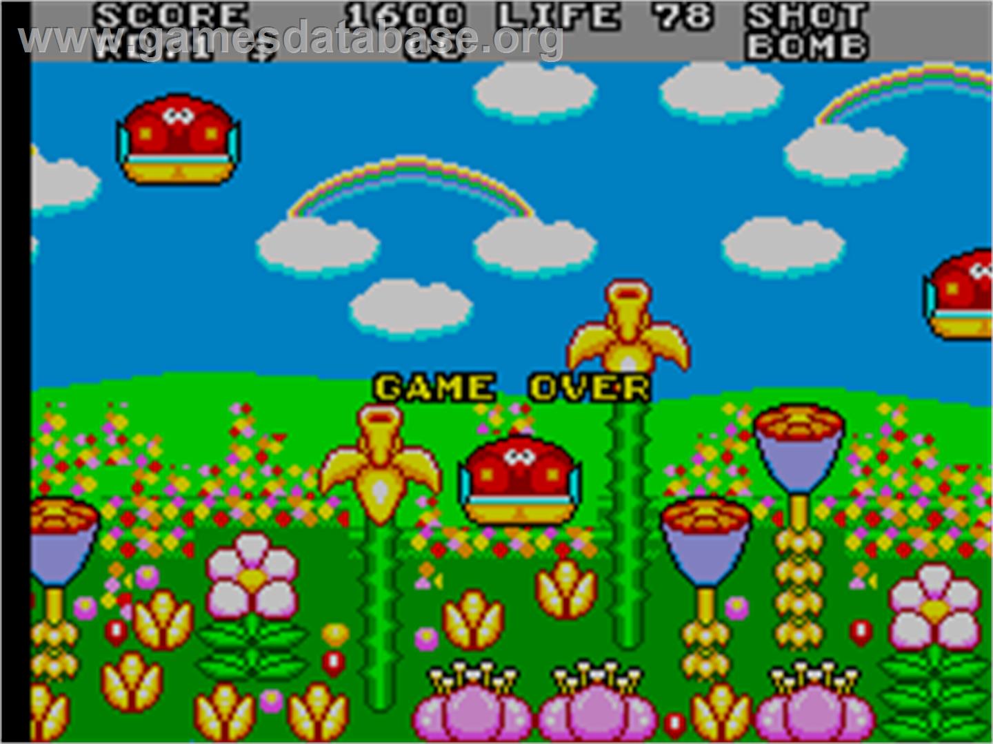 Fantasy Zone 2 - Arcade - Artwork - Game Over Screen