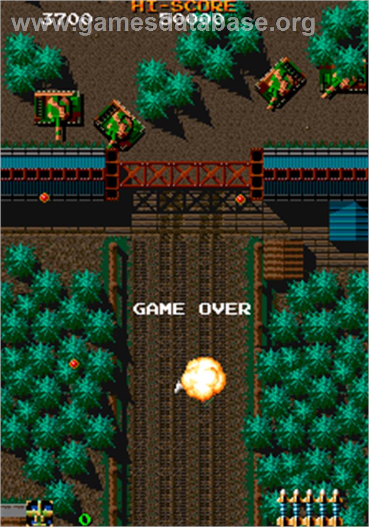 Fighting Hawk - Arcade - Artwork - Game Over Screen