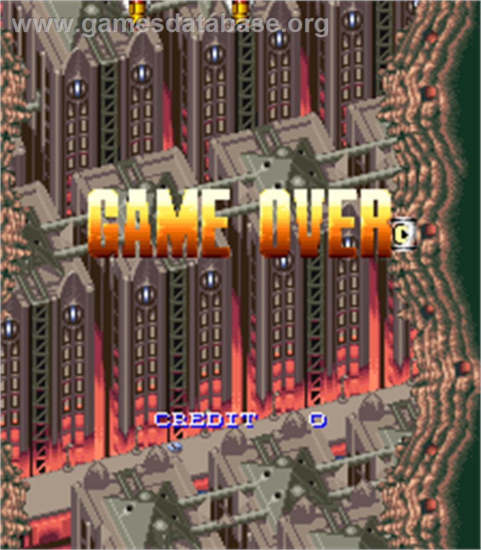 Final Star Force - Arcade - Artwork - Game Over Screen