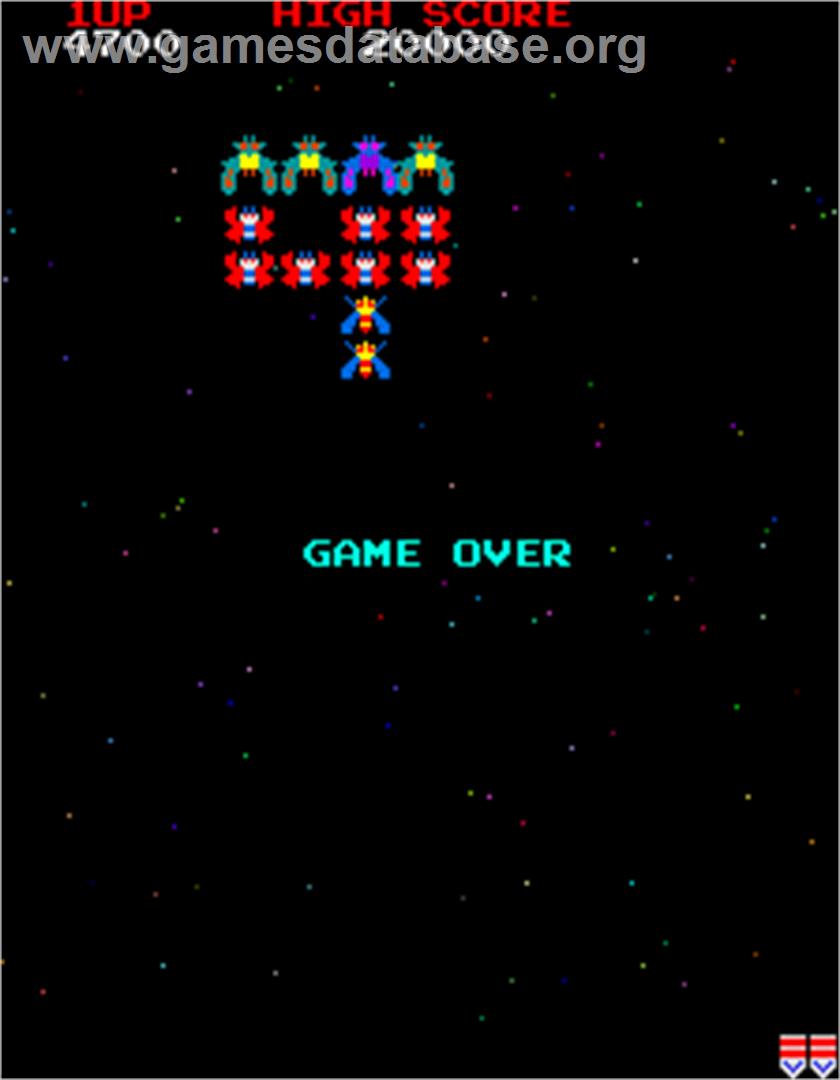 Galaga - Arcade - Artwork - Game Over Screen
