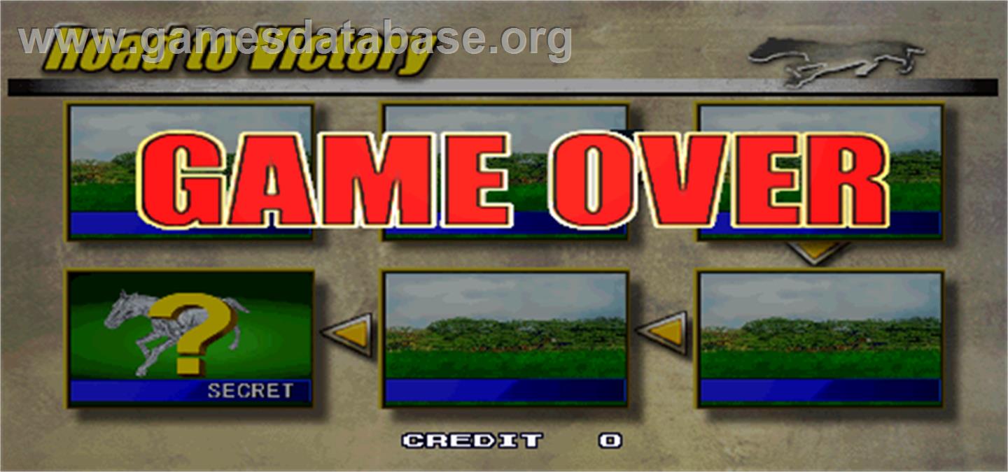 Gallop Racer 2 - Arcade - Artwork - Game Over Screen