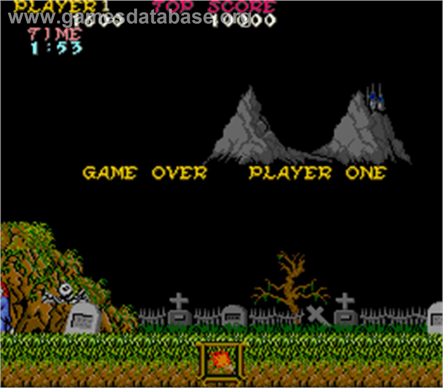 Ghosts'n Goblins - Arcade - Artwork - Game Over Screen