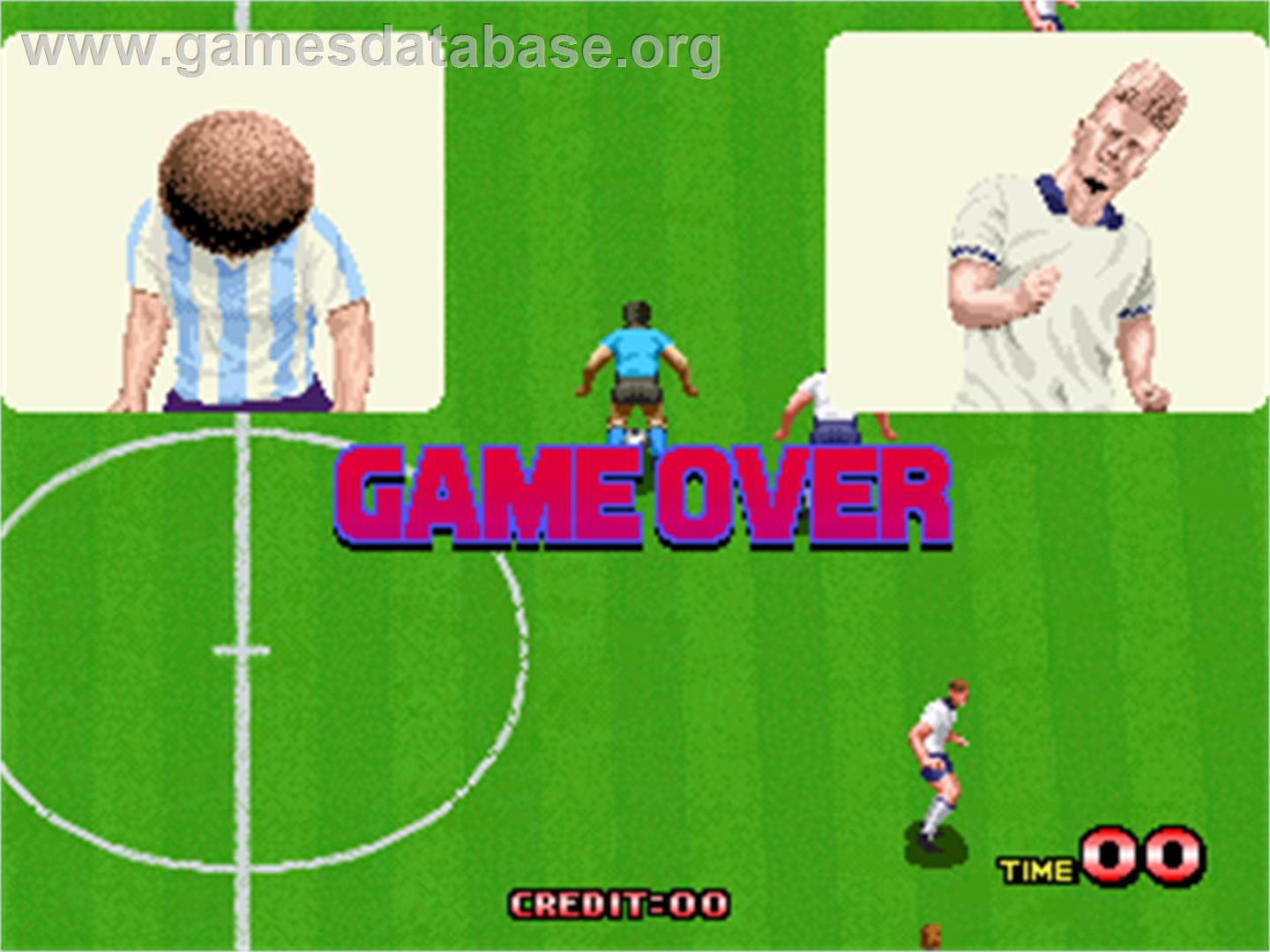 Goal! '92 - Arcade - Artwork - Game Over Screen