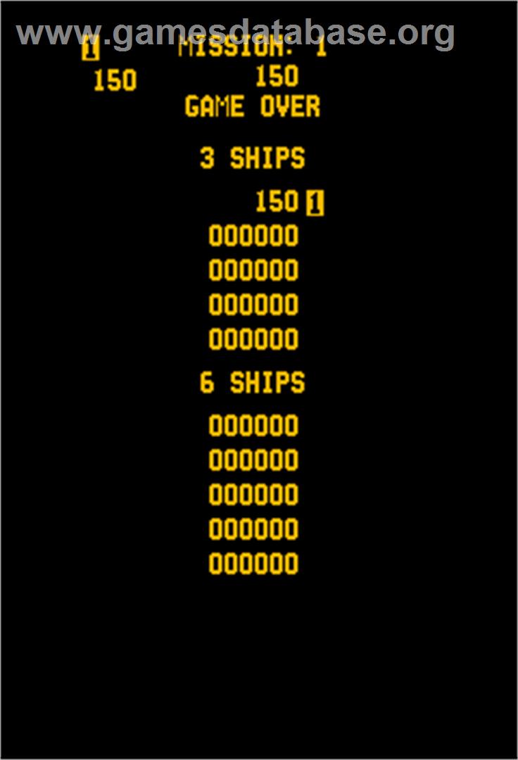 Gorf - Arcade - Artwork - Game Over Screen