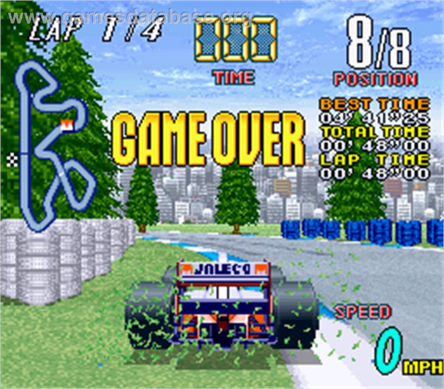 Grand Prix Star - Arcade - Artwork - Game Over Screen
