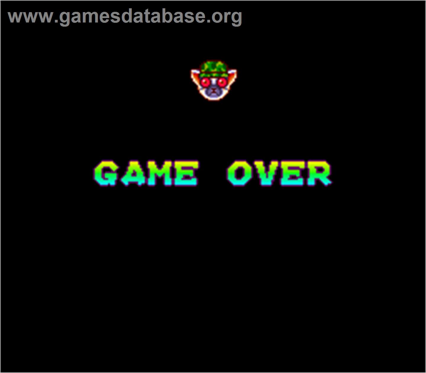 Hacha Mecha Fighter - Arcade - Artwork - Game Over Screen