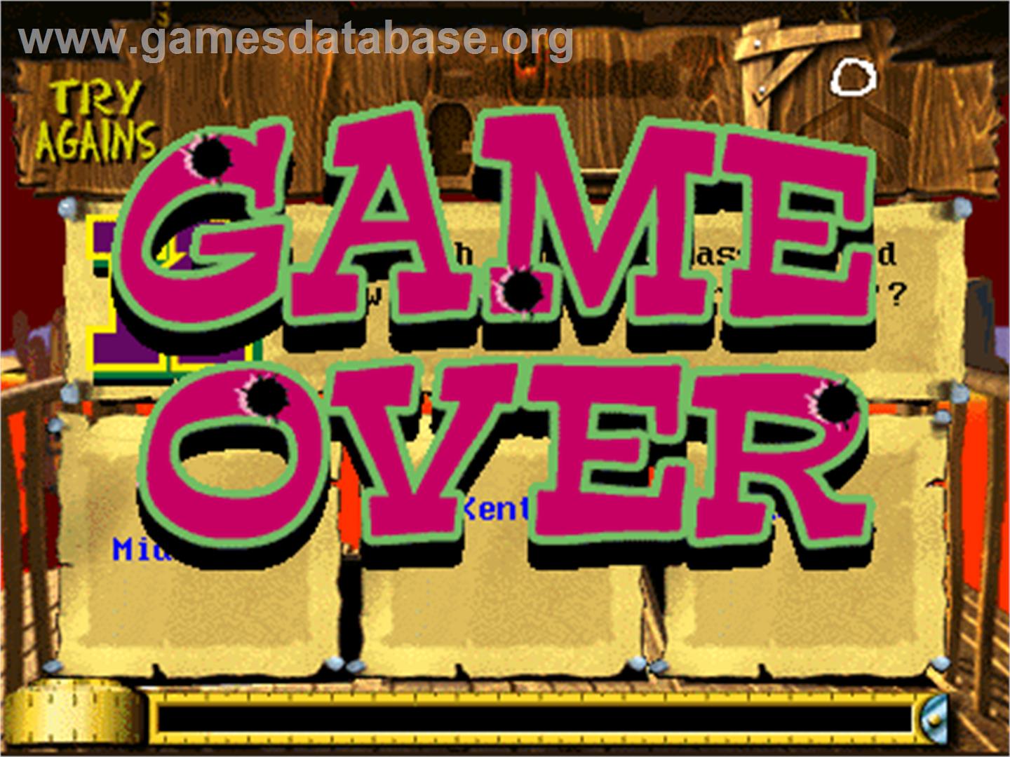 Hangman - Arcade - Artwork - Game Over Screen