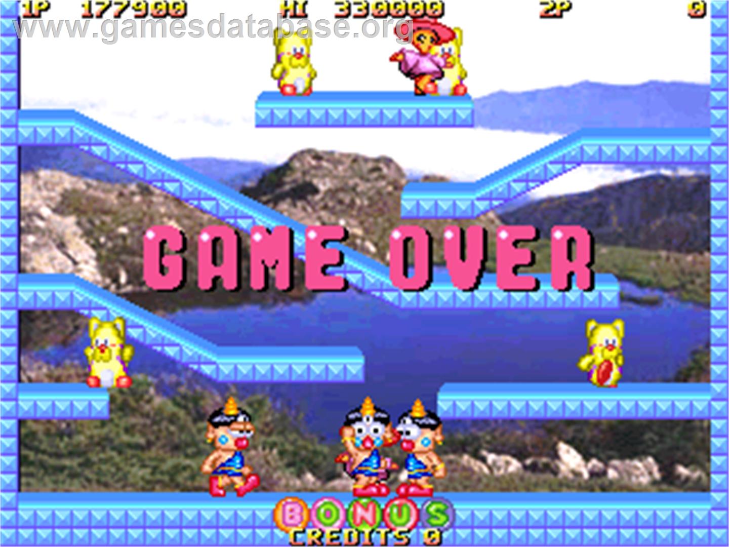 Head Panic - Arcade - Artwork - Game Over Screen