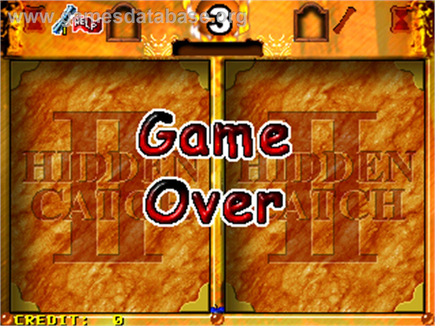 Hidden Catch 2 - Arcade - Artwork - Game Over Screen