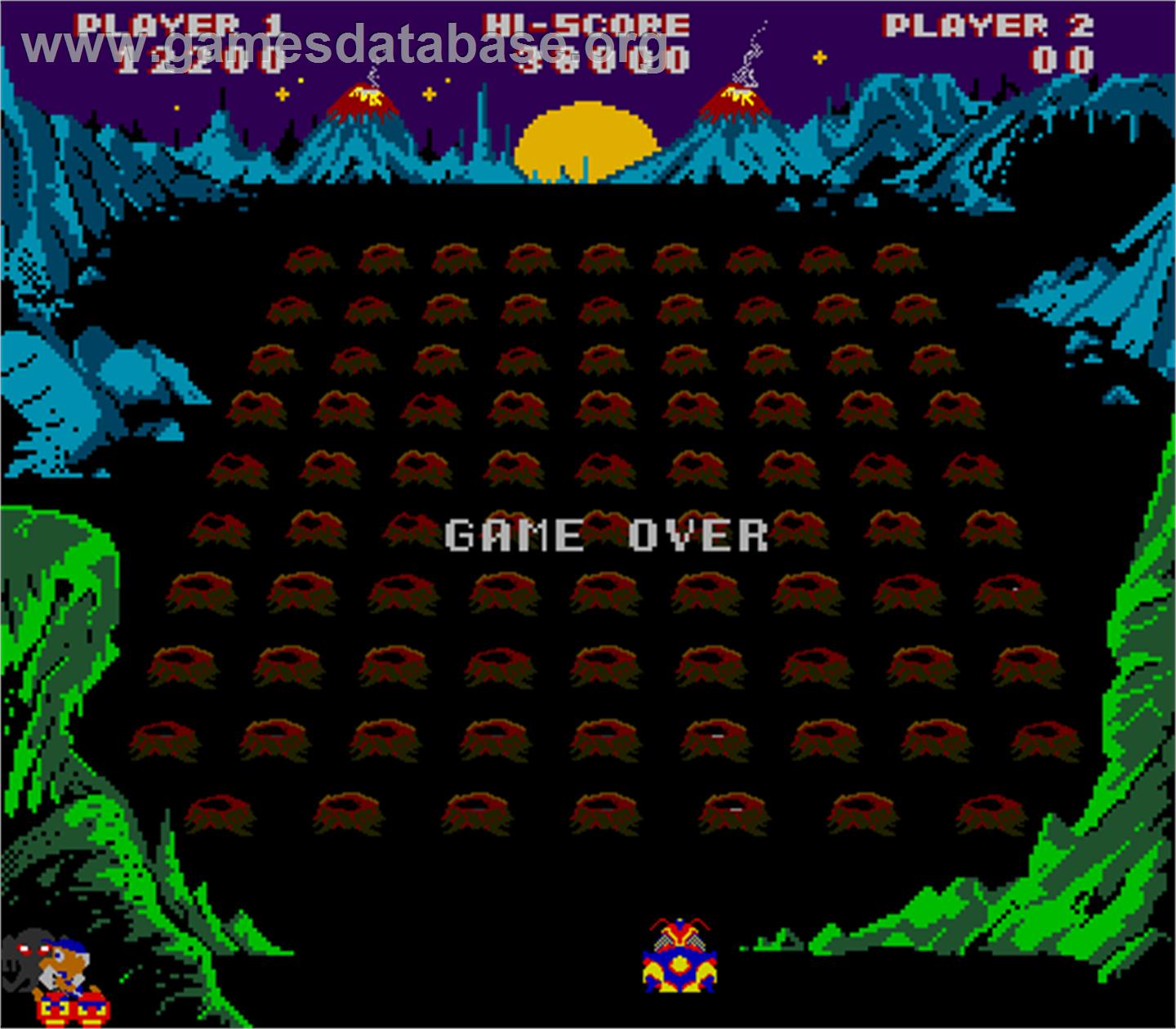 Hole Land - Arcade - Artwork - Game Over Screen