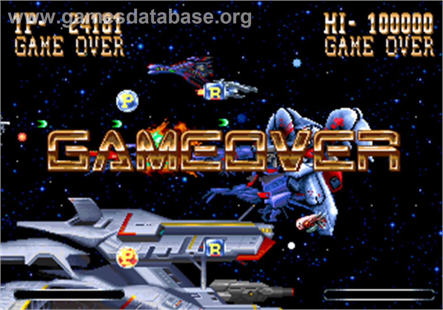 Hyper Duel - Arcade - Artwork - Game Over Screen