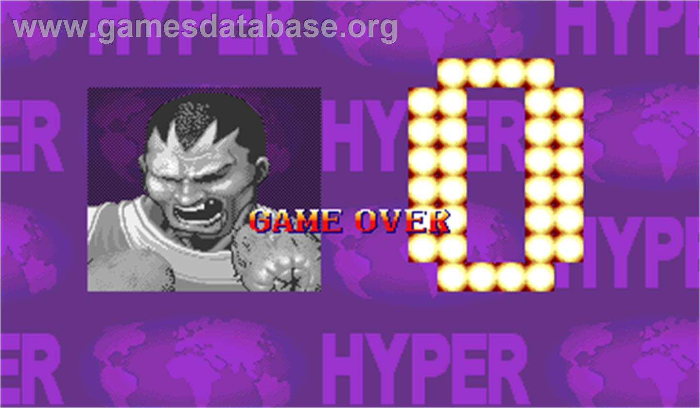 Hyper Street Fighter 2: The Anniversary Edition - Arcade - Artwork - Game Over Screen