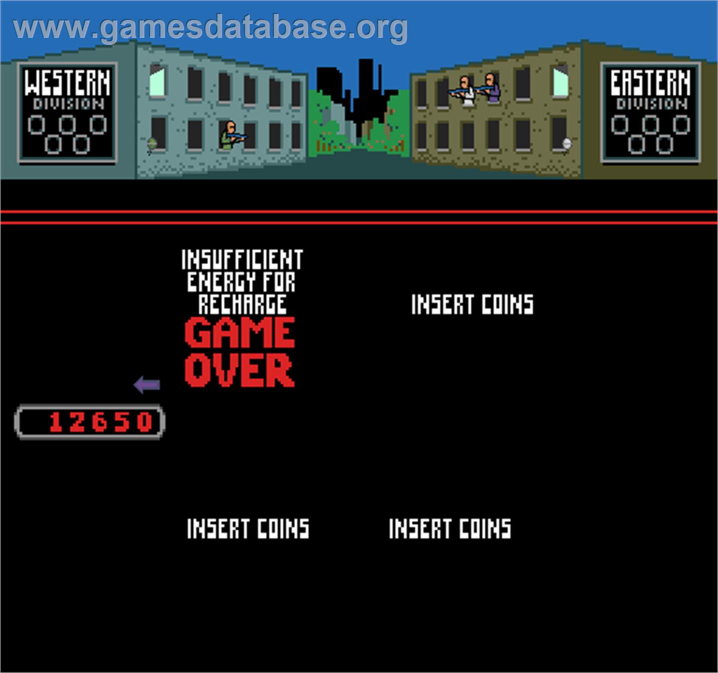International Team Laser - Arcade - Artwork - Game Over Screen