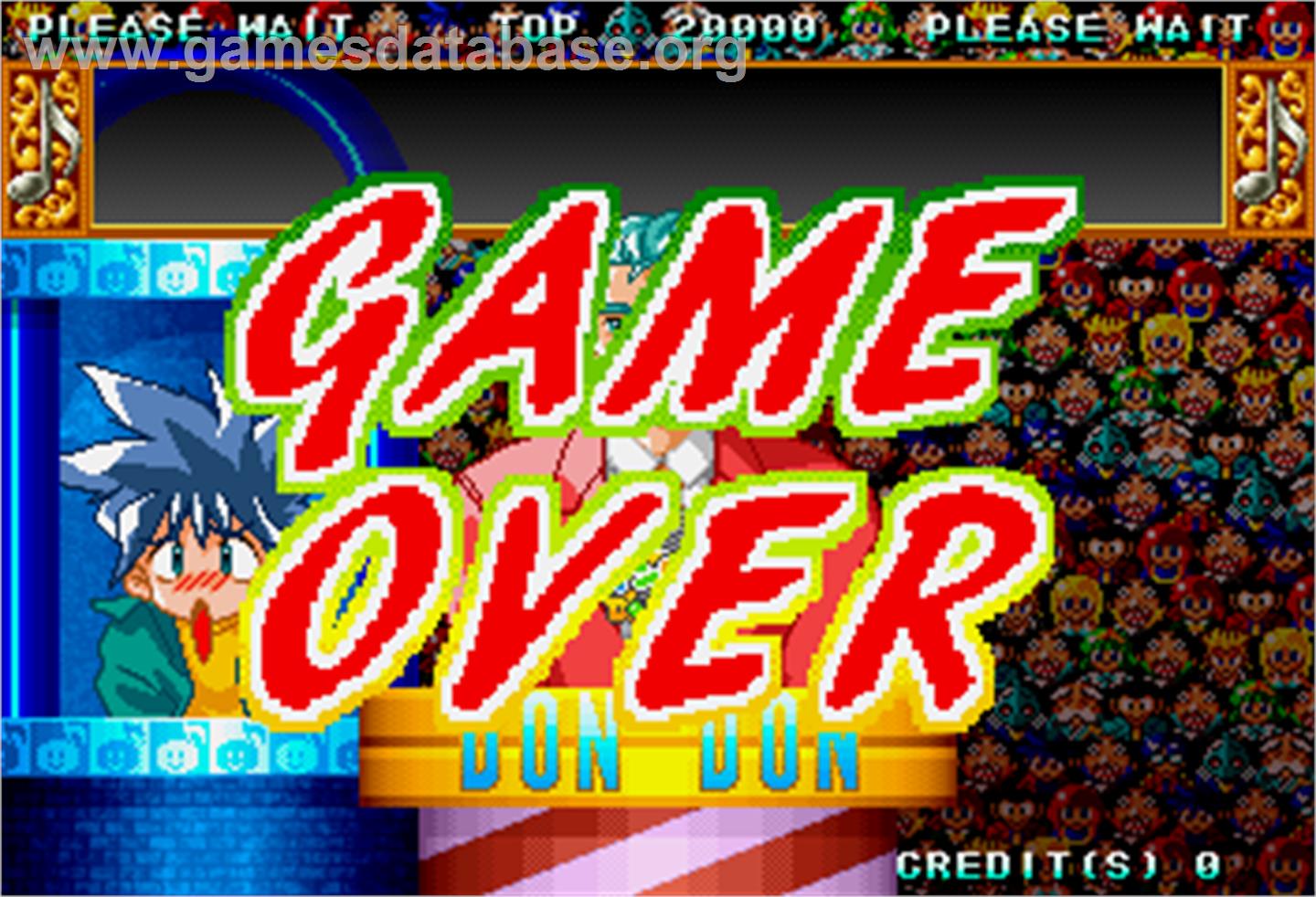 Karaoke Quiz Intro Don Don! - Arcade - Artwork - Game Over Screen