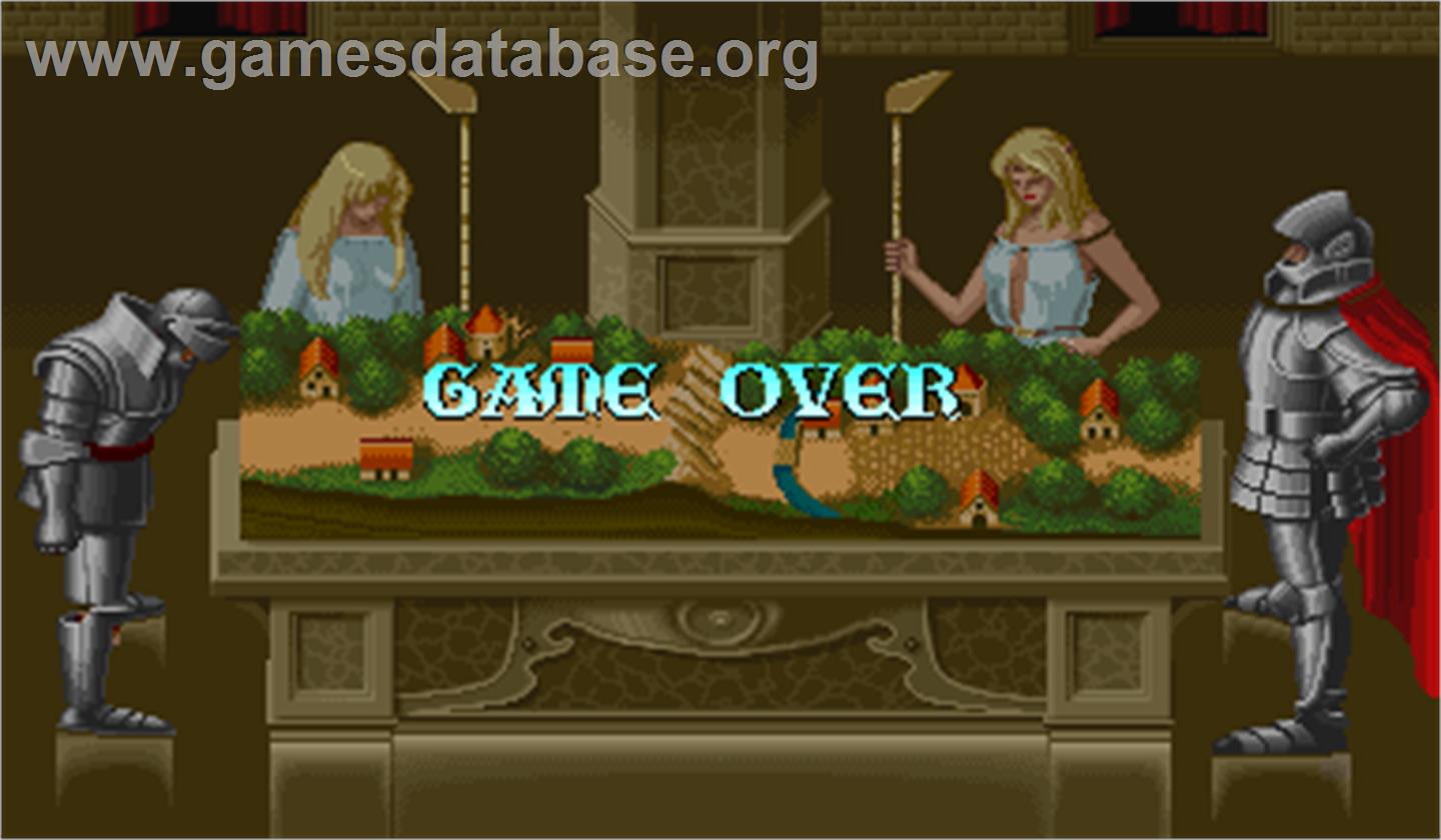 Knights of the Round - Arcade - Artwork - Game Over Screen