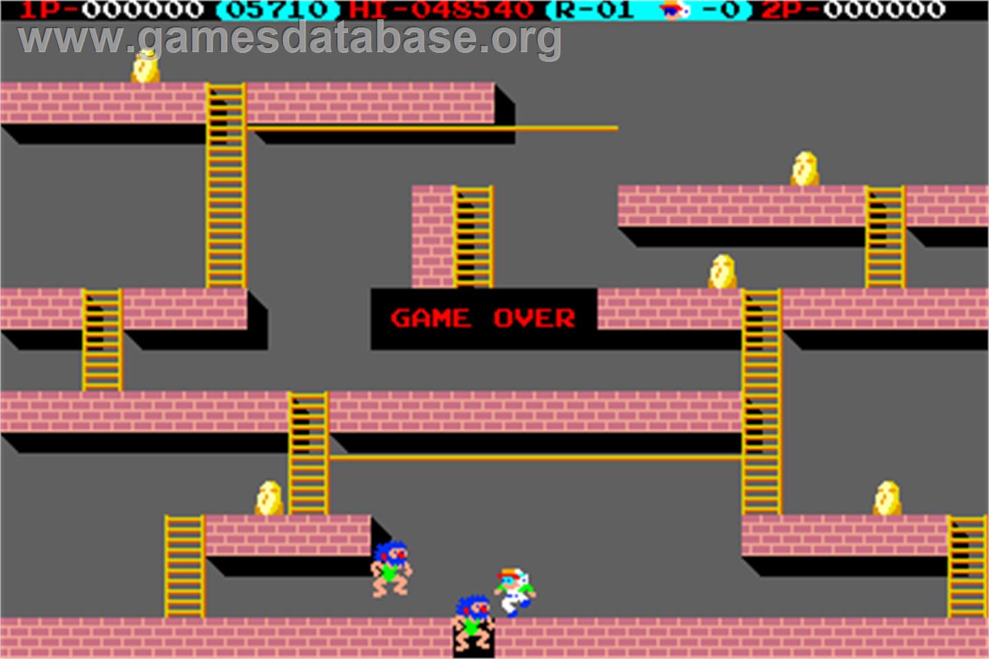 Lode Runner - Arcade - Artwork - Game Over Screen