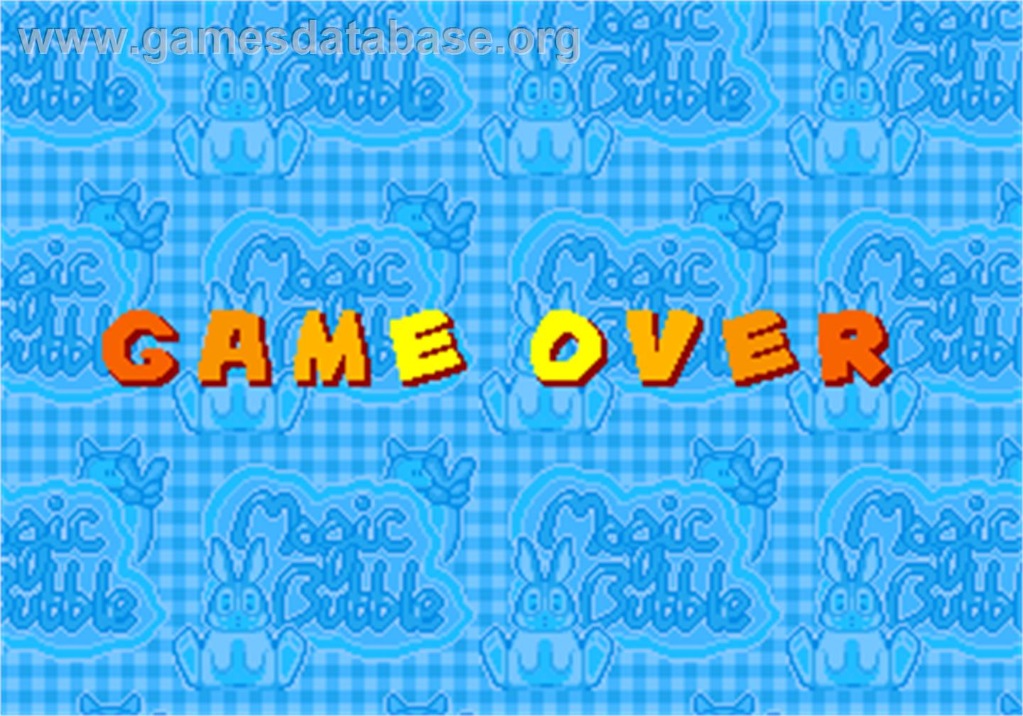 Magic Bubble - Arcade - Artwork - Game Over Screen