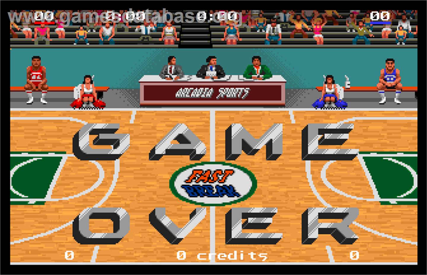 Magic Johnson's Fast Break - Arcade - Artwork - Game Over Screen