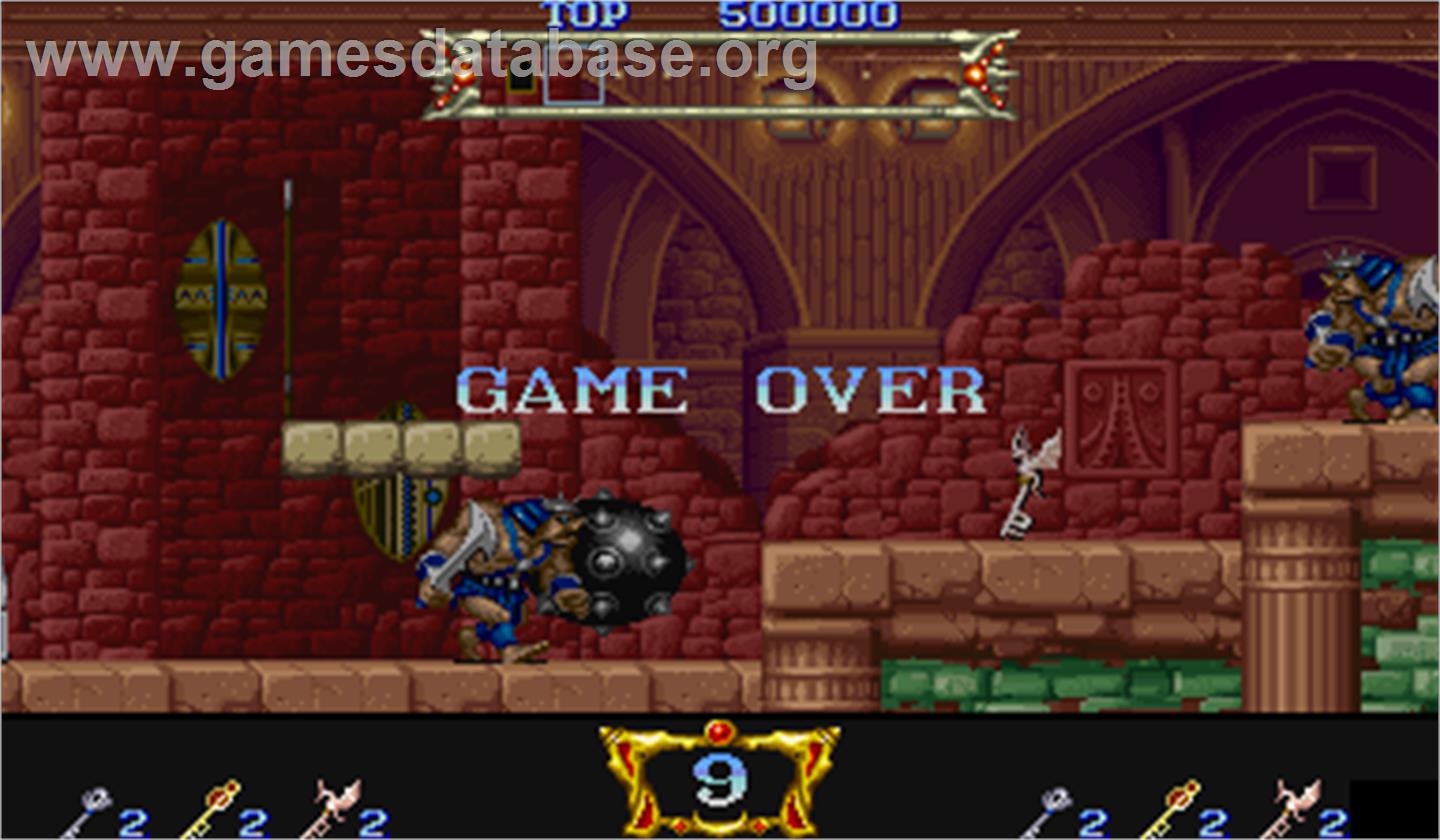 Magic Sword: Heroic Fantasy - Arcade - Artwork - Game Over Screen