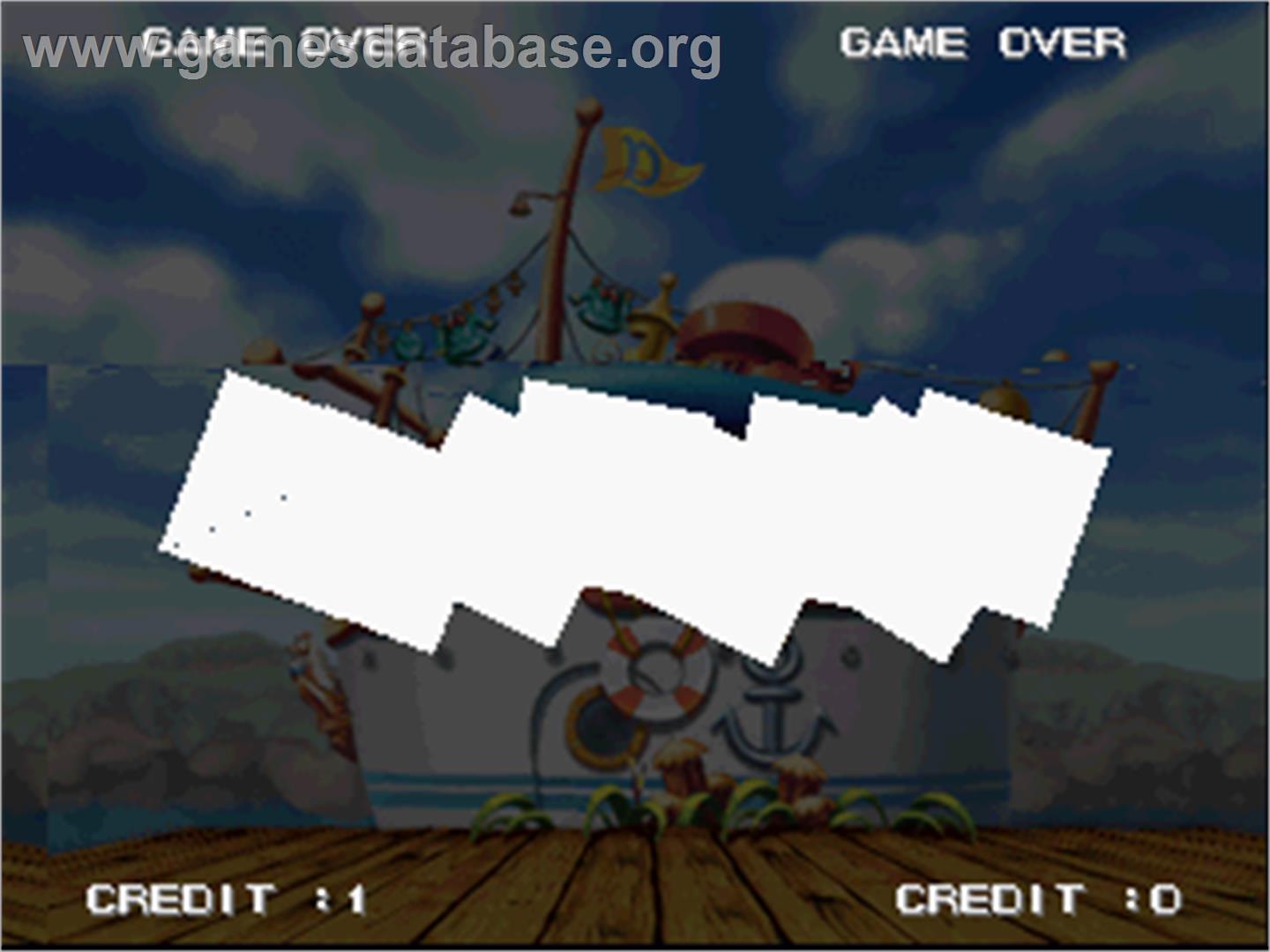 Magical Tetris Challenge - Arcade - Artwork - Game Over Screen