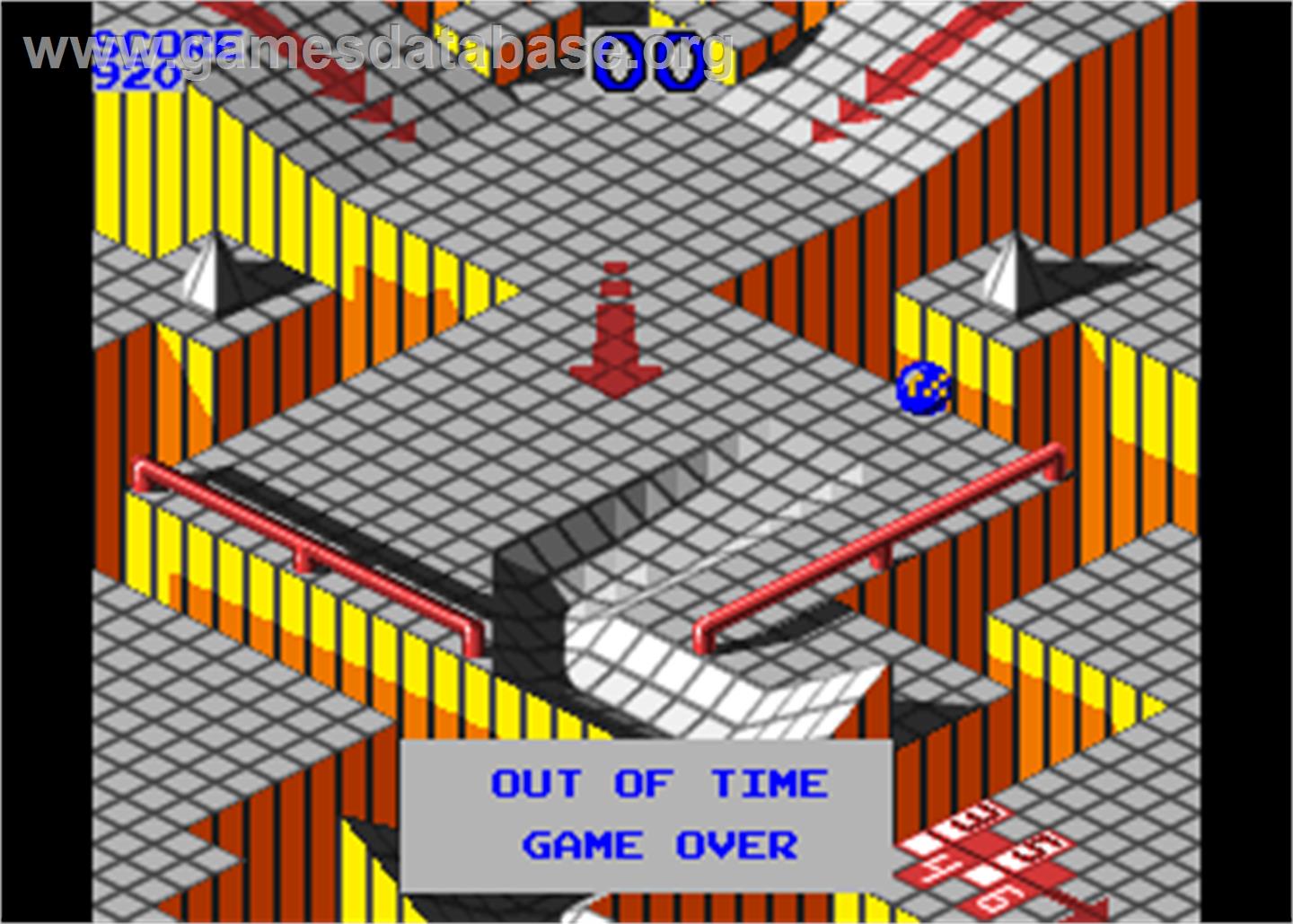 Marble Madness - Arcade - Artwork - Game Over Screen