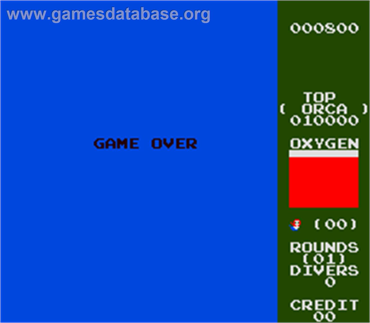 Marine Boy - Arcade - Artwork - Game Over Screen