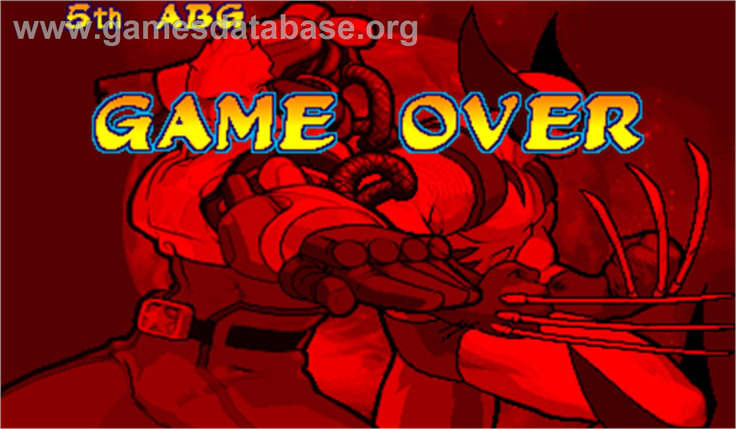 Marvel Vs. Capcom: Clash of Super Heroes - Arcade - Artwork - Game Over Screen