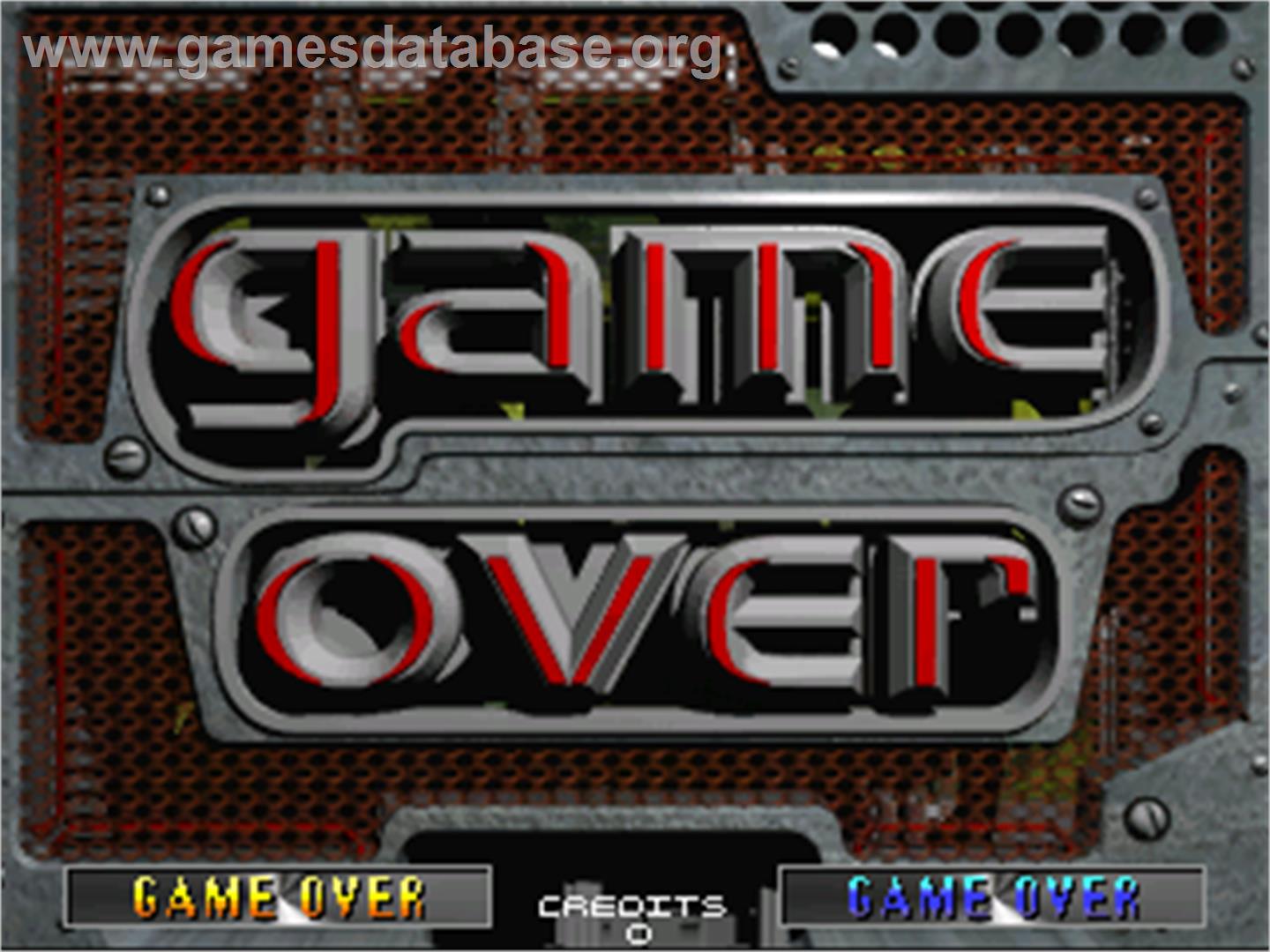 Maximum Force - Arcade - Artwork - Game Over Screen