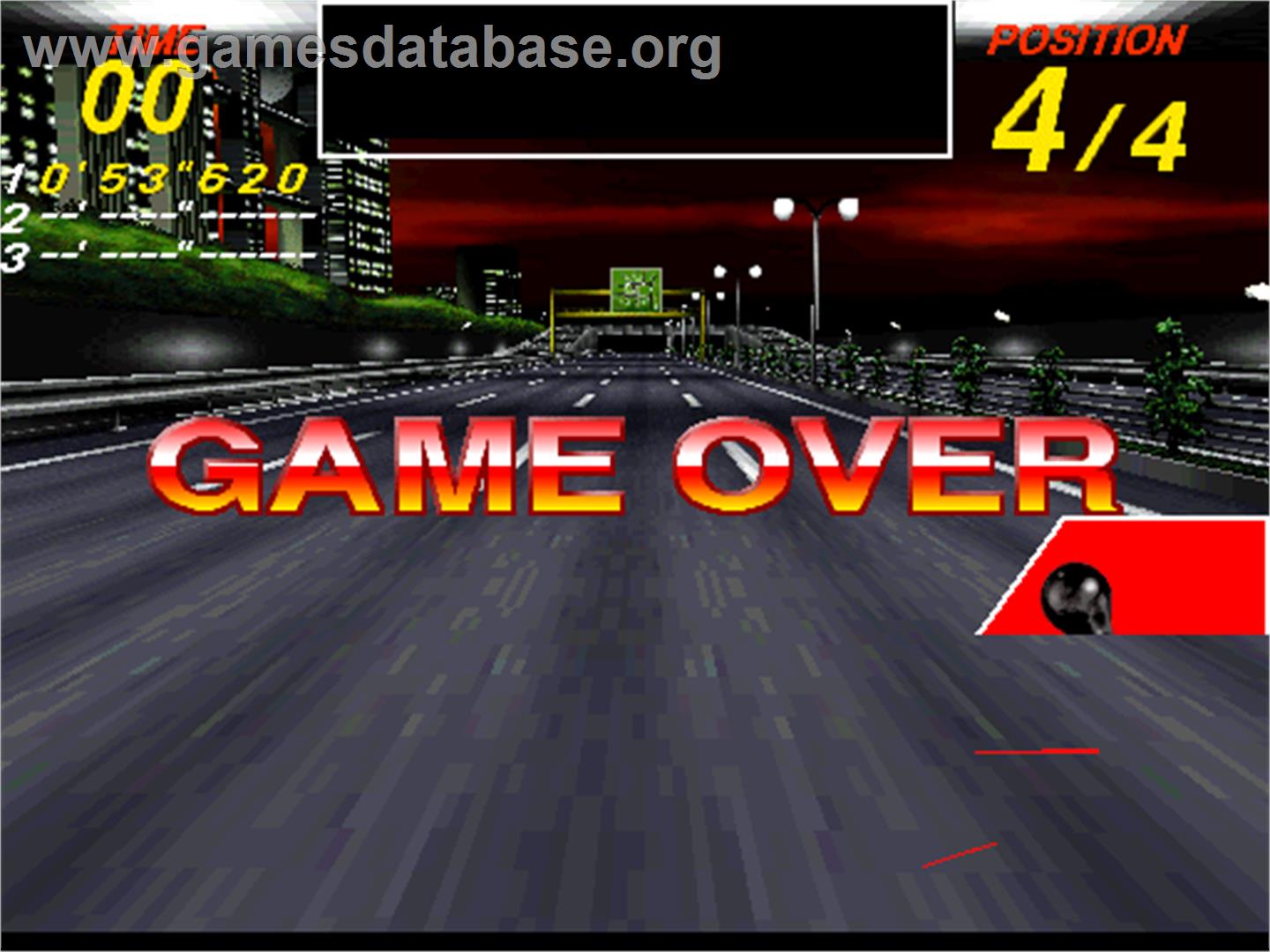 Midnight Run - Arcade - Artwork - Game Over Screen