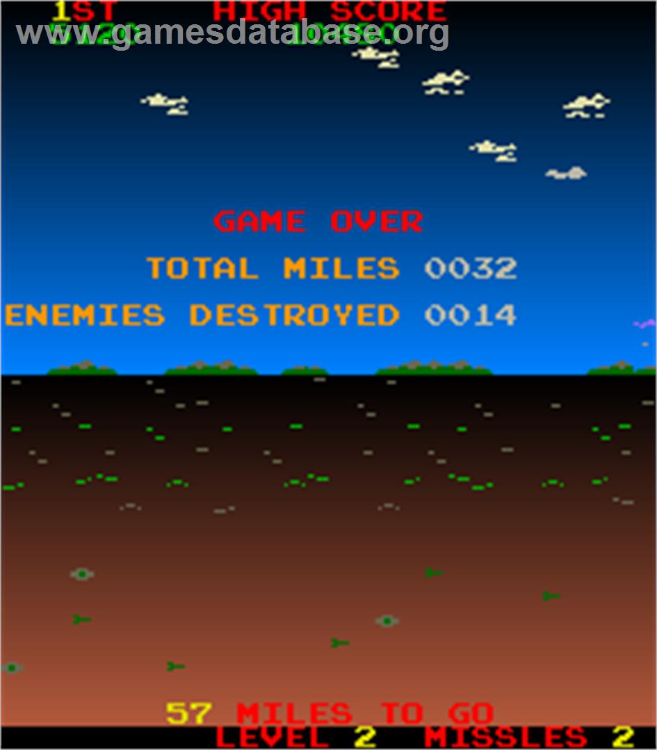 Minefield - Arcade - Artwork - Game Over Screen