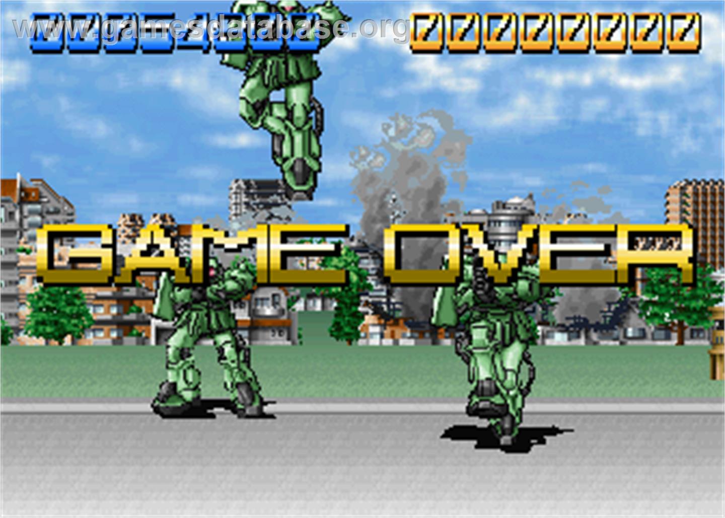 Mobil Suit Gundam Final Shooting - Arcade - Artwork - Game Over Screen