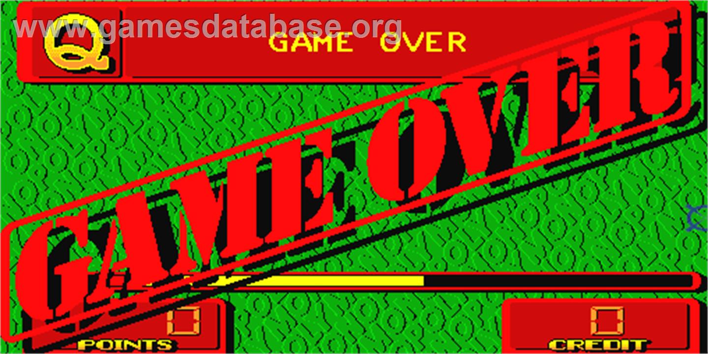 Monopoly Classic - Arcade - Artwork - Game Over Screen