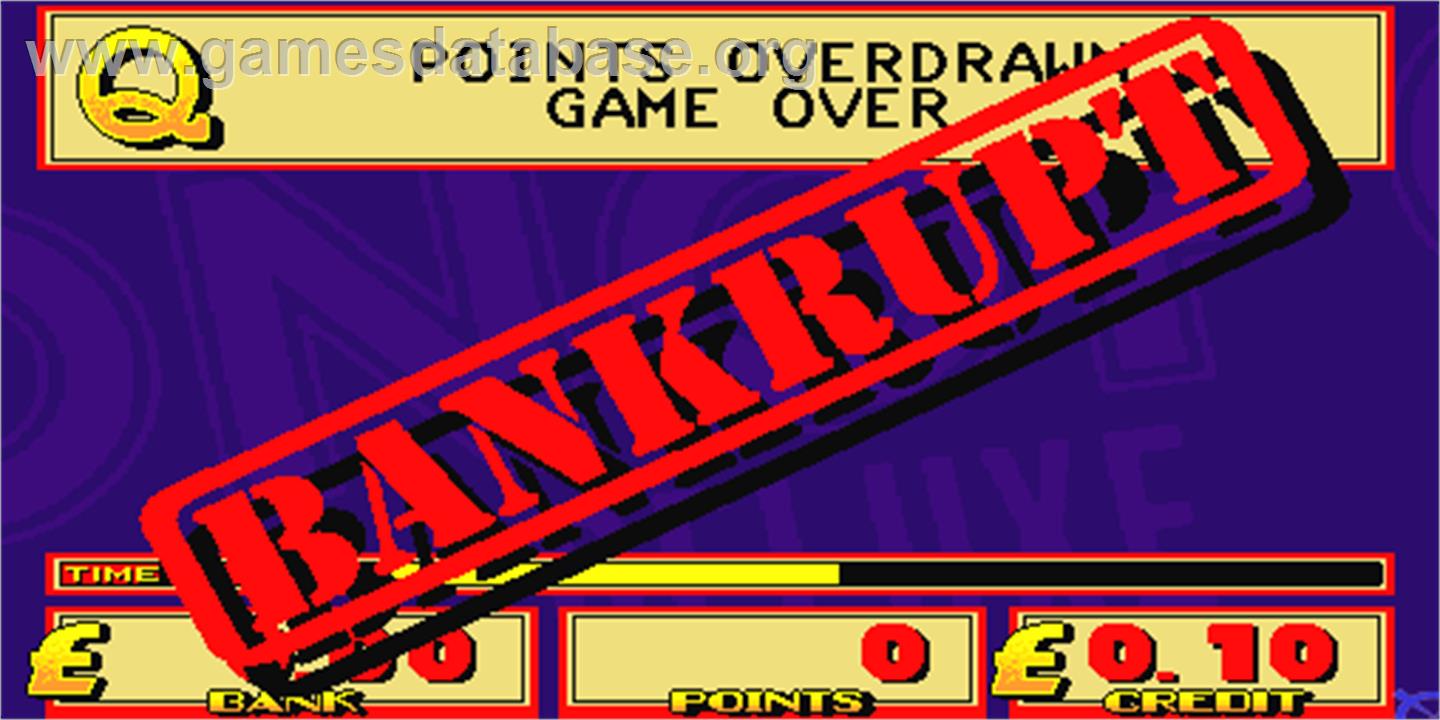 Monopoly Deluxe - Arcade - Artwork - Game Over Screen