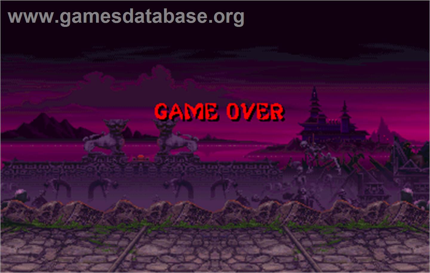 Mortal Kombat II Challenger - Arcade - Artwork - Game Over Screen