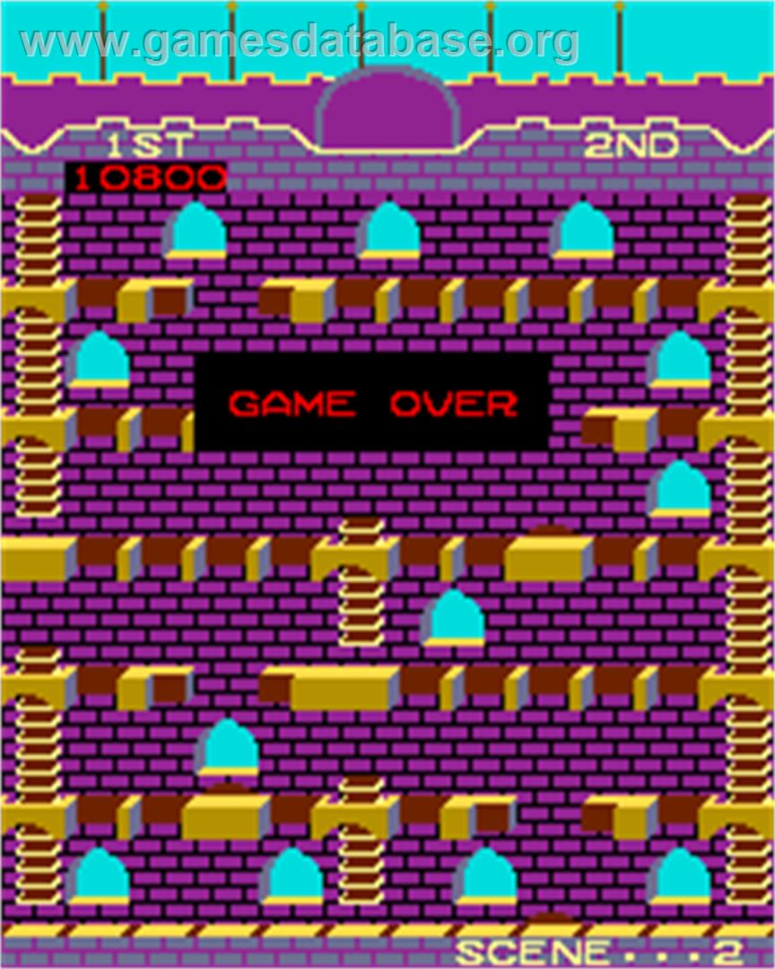 Mr. Do's Castle - Arcade - Artwork - Game Over Screen