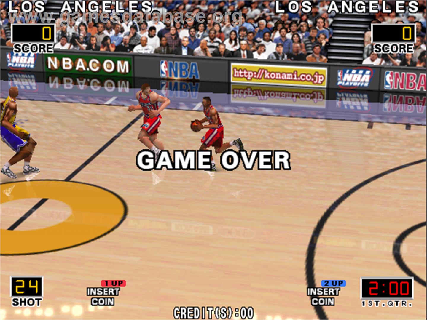 NBA Play By Play - Arcade - Artwork - Game Over Screen
