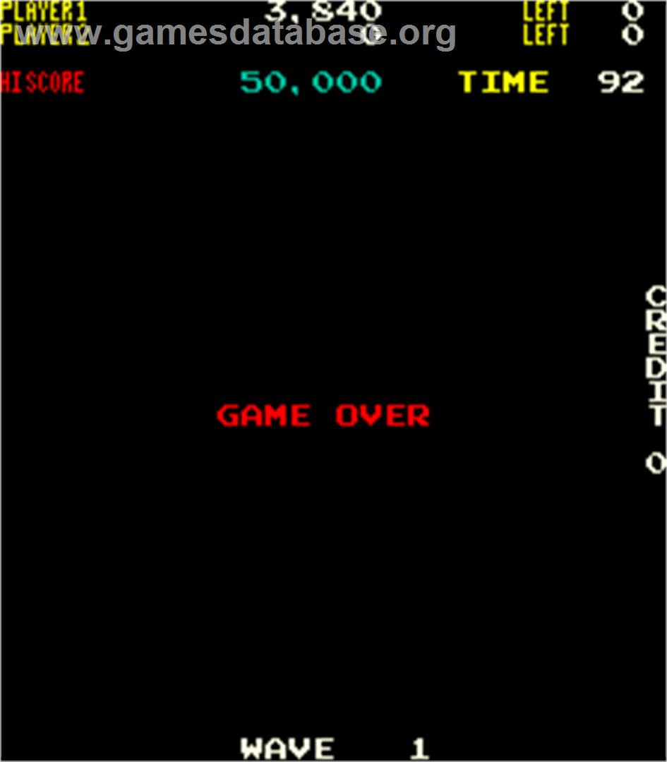 Nibbler - Arcade - Artwork - Game Over Screen