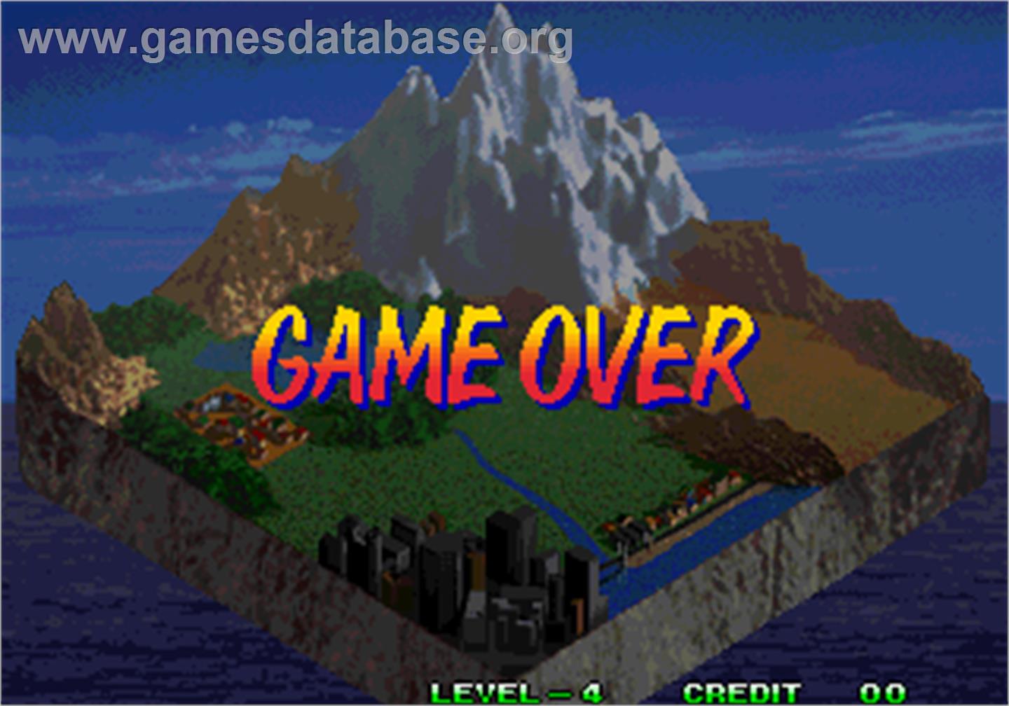 Over Top - Arcade - Artwork - Game Over Screen