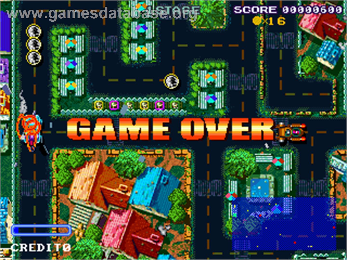 Pang Pang Car - Arcade - Artwork - Game Over Screen