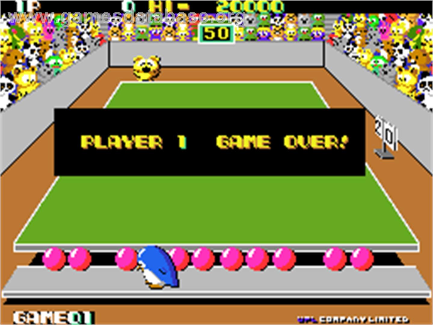 Penguin-Kun Wars - Arcade - Artwork - Game Over Screen