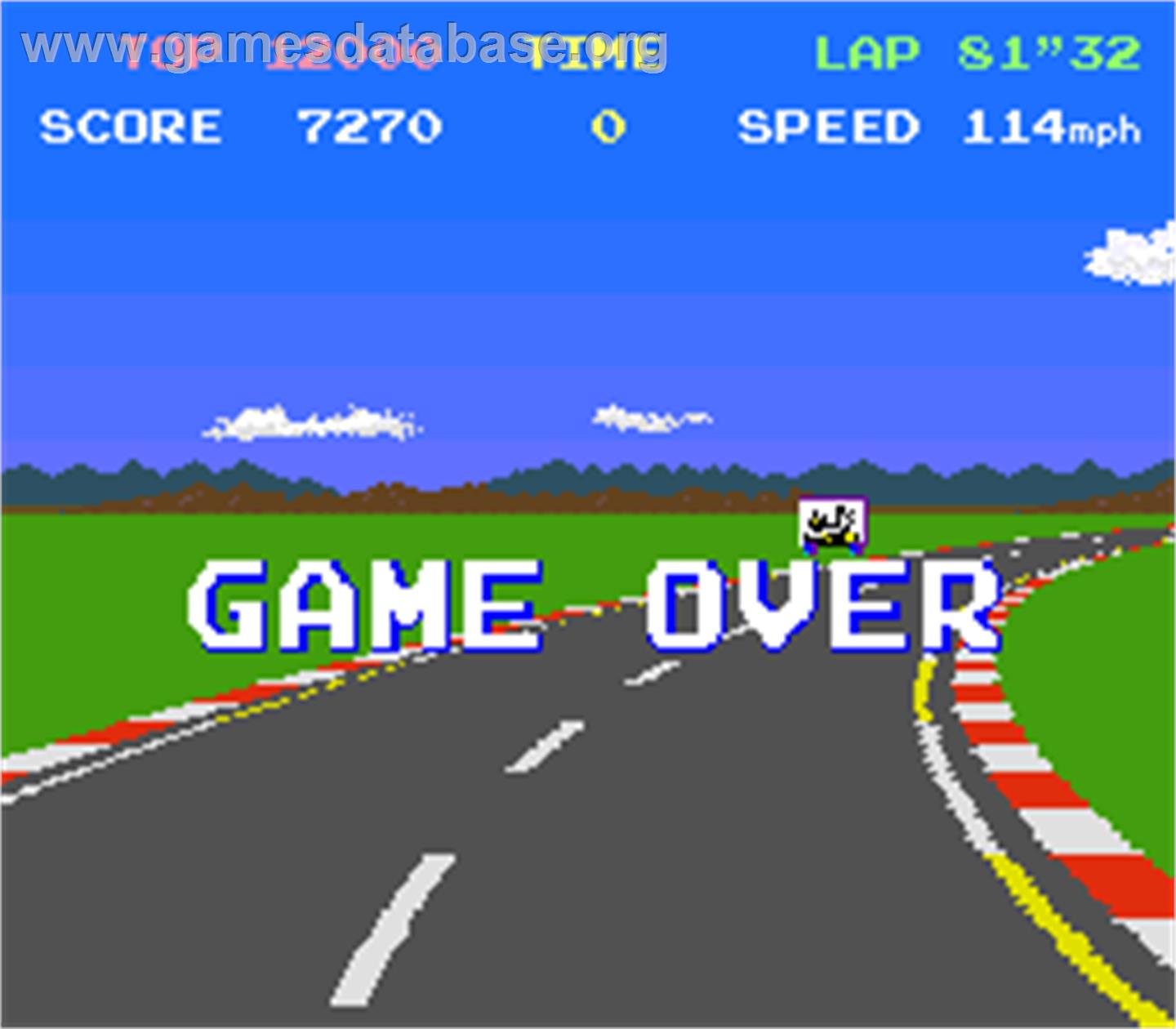 Pole Position - Arcade - Artwork - Game Over Screen