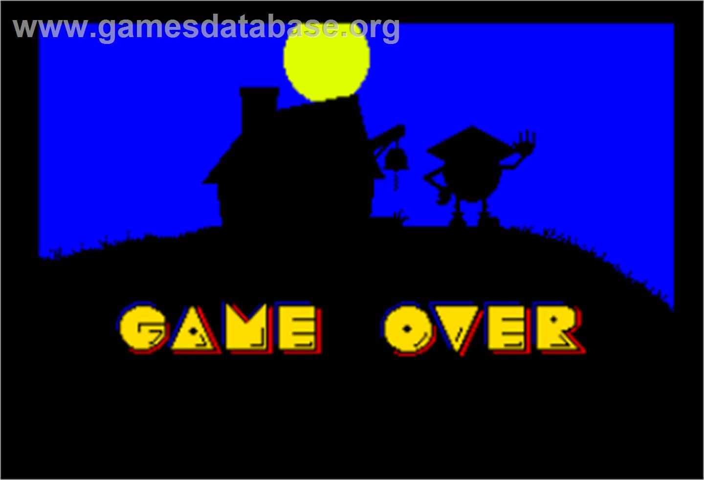 Professor Pac-Man - Arcade - Artwork - Game Over Screen