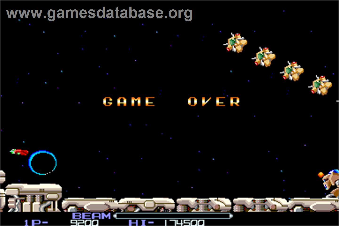 R-Type - Arcade - Artwork - Game Over Screen