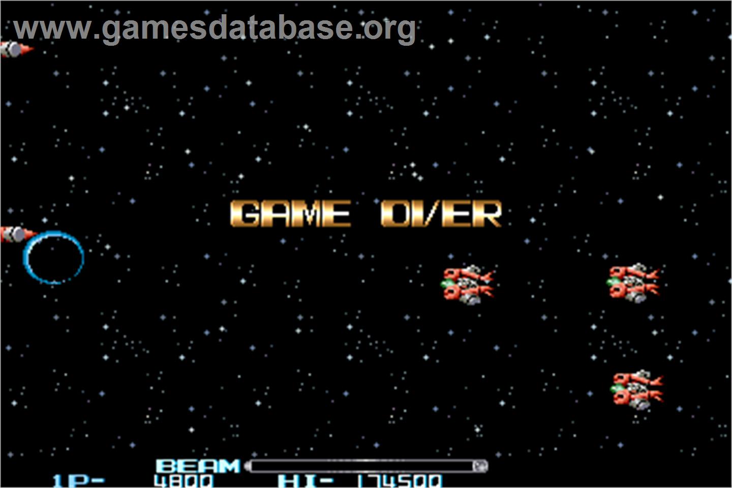 R-Type II - Arcade - Artwork - Game Over Screen